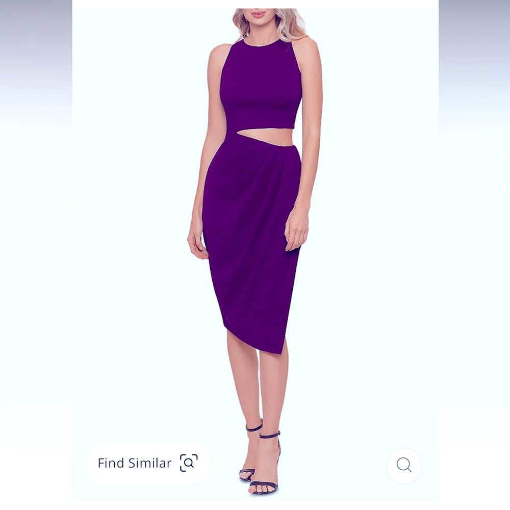 NWT Aqua Formal MULBERRY Womens Cut-Out Knee-Length Cocktail Dress size 2 💜